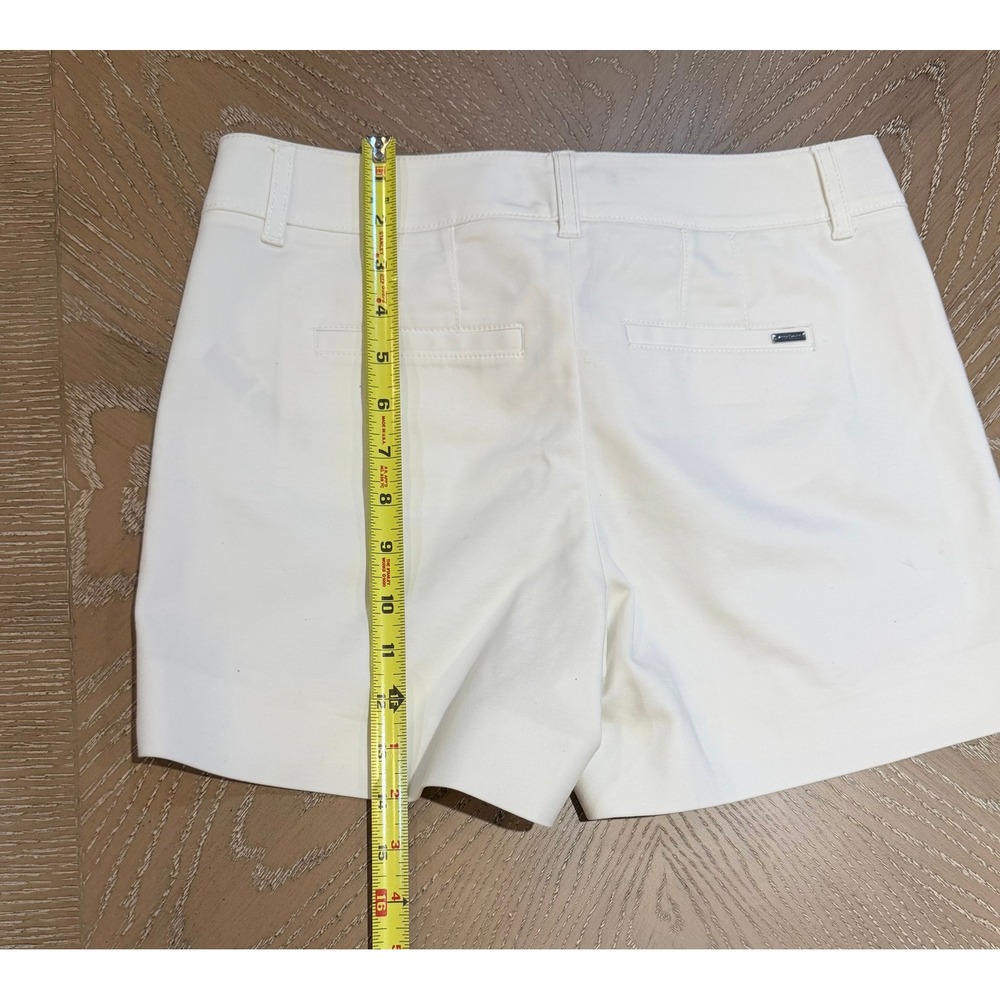 White House Black Market White Stretch Cotton Blend Shorts Size 0 - Picture 14 of 16